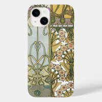 Art nouveau flowers alphonse mucha floral art