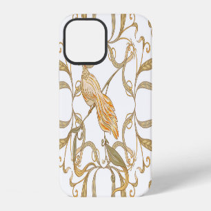 Art Nouveau Flowers Birds iPhone 12 Case