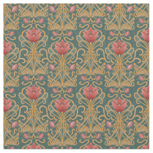 Art Nouveau flowers Fabric