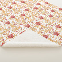 Art Nouveau flowers white