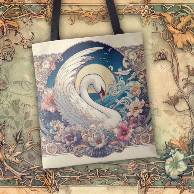 Art Nouveau Flowing Lines of Beauty Tote Bag (Creator Uploaded)