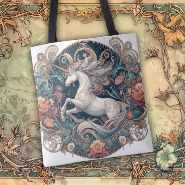 Art Nouveau Flowing Lines of Beauty Tote Bag (Creator Uploaded)