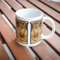 Art Nouveau Foxes Illustration | Woodland Wildlife