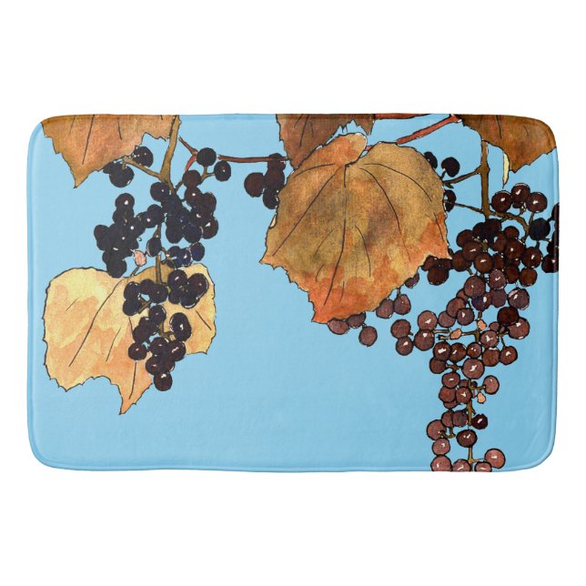Art Nouveau Frost Grapes Bath Mat (Front)