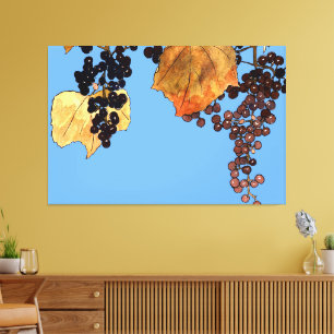 Art Nouveau Frost Grapes Canvas Print