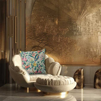 Art Nouveau Garden Muse Design Cushion