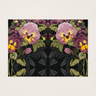 Art Nouveau Garden of Pansies Gift Tag