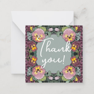 Art Nouveau Garden of Pansies Nostalgic Card