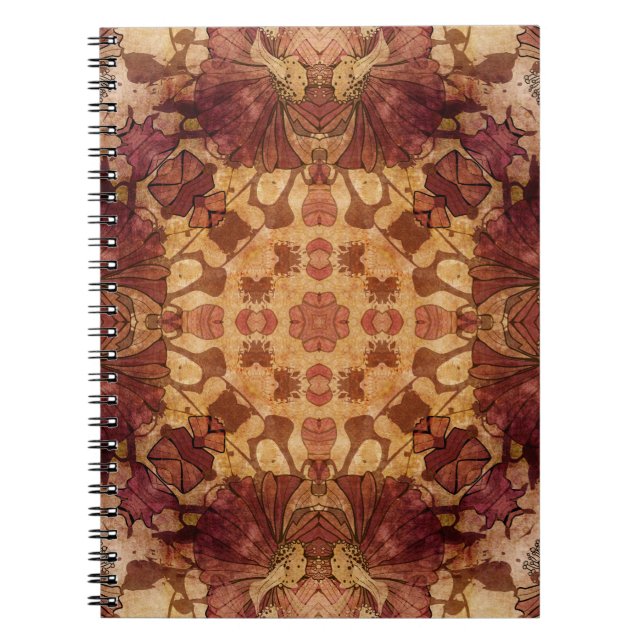 Art nouveau geometric, ornamental pattern. notebook (Front)