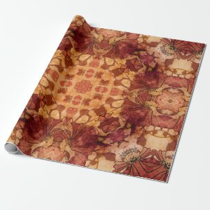 art nouveau geometric ornamental vintage pattern i wrapping paper