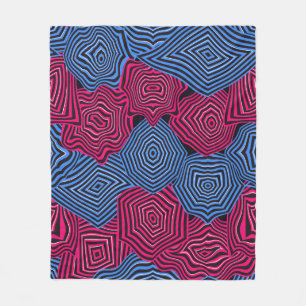 Art Nouveau Geometric Pattern  Fleece Blanket