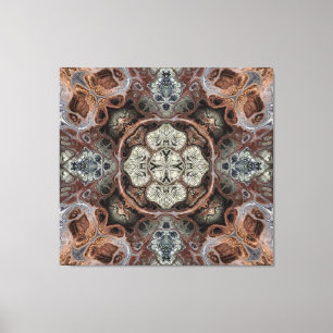 Art nouveau geometric vintage pattern canvas print
