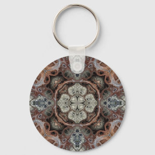 Art nouveau geometric vintage pattern  key ring