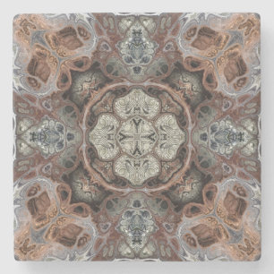 Art nouveau geometric vintage pattern  stone coaster
