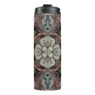 Art nouveau geometric vintage pattern thermal tumbler