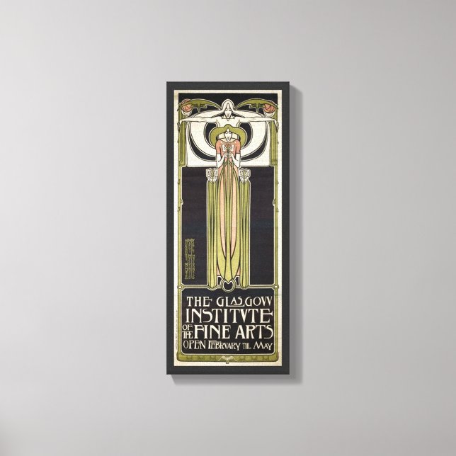 Art Nouveau Glasgow Institute of Fine Arts Canvas Print (Front)