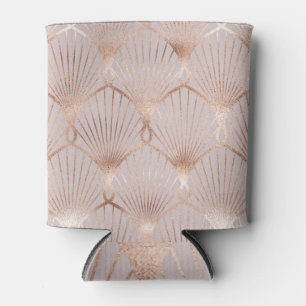 Art Nouveau Gold: Seamless Leaf Can Cooler