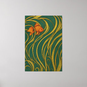 Art Nouveau Goldfish  Canvas Print