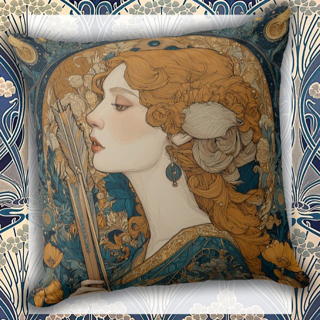 Art Nouveau Greek Goddess Cushion (Creator Uploaded)