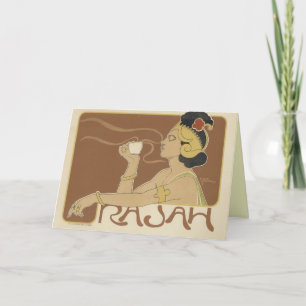 Art Nouveau Greeting Cards - Rajah Coffee