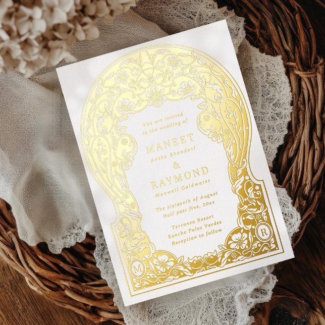 Art Nouveau Hand Drawn Blossoms Initials Wedding (Creator Uploaded)