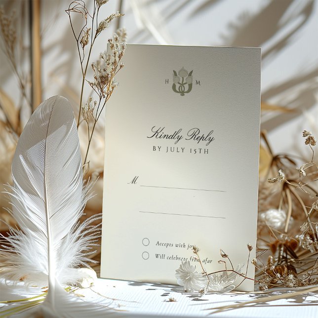 Art Nouveau Harmony Wedding RSVP Card (Creator Uploaded)