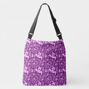 Art Nouveau Ikat - Orchid and Purple Crossbody Bag