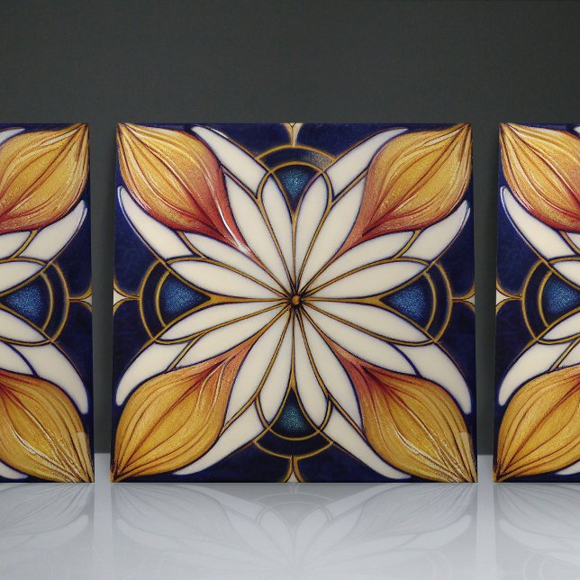 Art Nouveau Inspired Classic Floral Geometric Tile (Creator Uploaded)