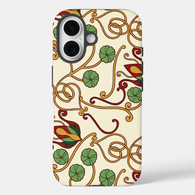 Art Nouveau-inspired floral design Case-Mate iPhone Case (Back)
