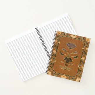Art Nouveau-inspired Floral Design Notebook