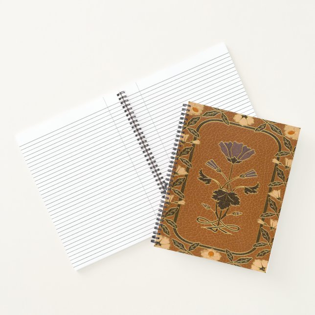 Art Nouveau-inspired Floral Design Notebook (Inside)