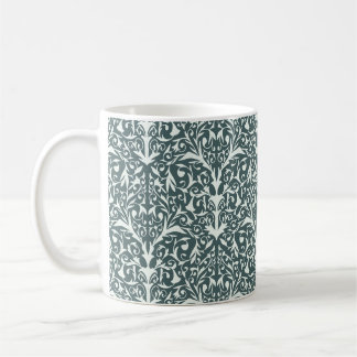 Art Nouveau Inspired Florals Mug - Green