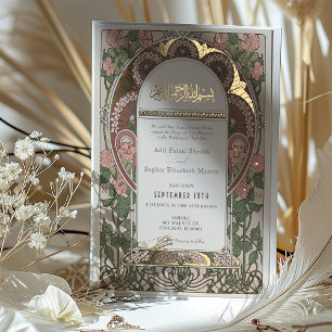 Art Nouveau Inspired Islamic Wedding Gold Accents