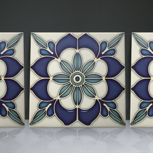 Art Nouveau-Inspired Lisbon Jacaranda Blossom Tile (Creator Uploaded)