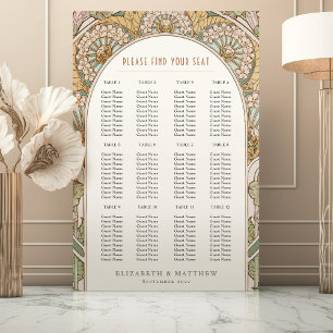 Art Nouveau Inspired Wedding Seating Chart