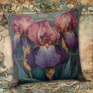 Art Nouveau Iris Enchantment Cushion
