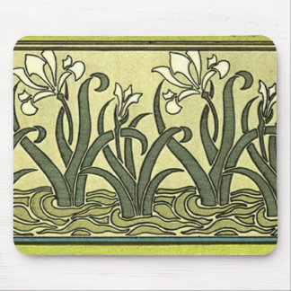 Art Nouveau Irises - Mousepad