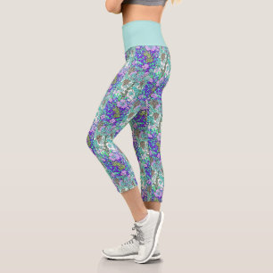 Art nouveau joseph binet Grapevine floral  Capri Leggings