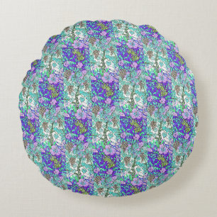 Art nouveau joseph binet Grapevine floral Round Cushion