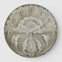 Art nouveau jugendstil flower tile crackle finish