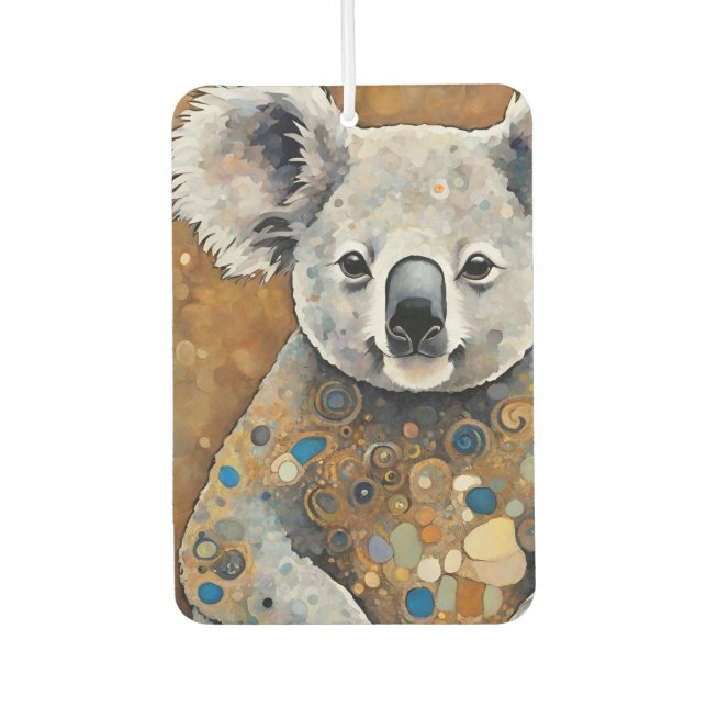 Art Nouveau Koala Bear Car Air Freshener (Front)