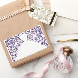 Art Nouveau Ladies Customisable Rectangular Sticker