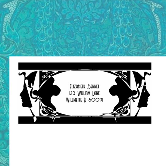 Art nouveau ladies Frame Rubber Stamp (Creator Uploaded)