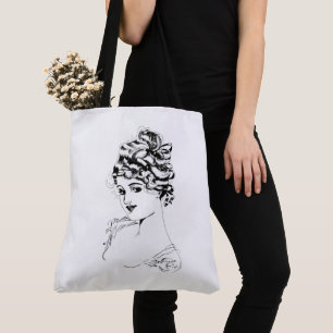 Art Nouveau Lady 1917 Fine Art Tote Bag