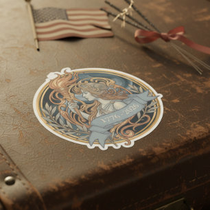 Art Nouveau Lady Liberty USA 250 Motif ID1303