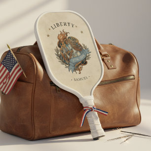 Art Nouveau Lady Liberty USA 250 Motif ID1303 Pickleball Paddle