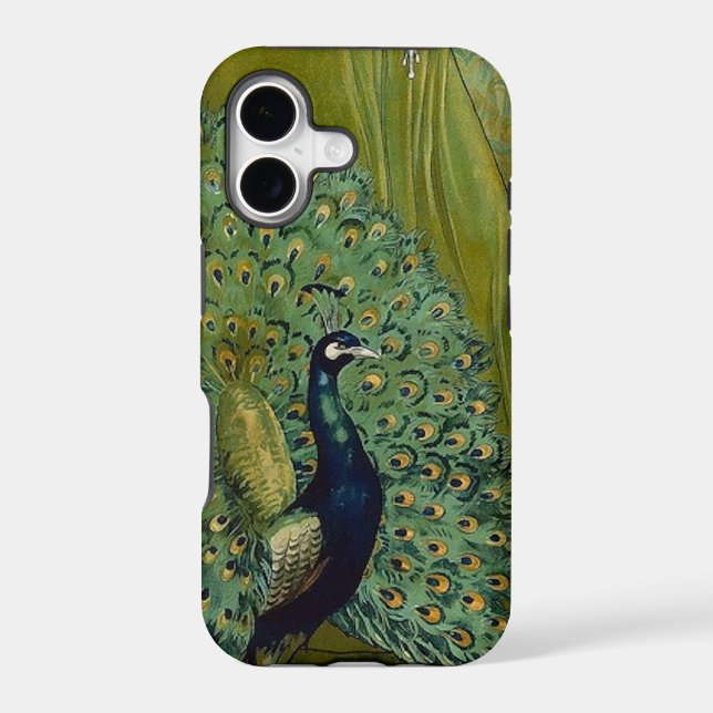 Art Nouveau Lady & Peacock Vintage Illustration  (Back)