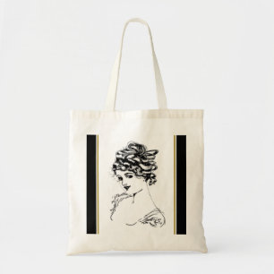 Art Nouveau Lady Small Tote Bag
