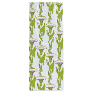 Art Nouveau light Ipomoea floral wallpaper art Wine Gift Bag