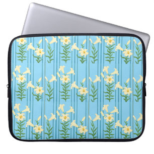 Art nouveau lilies laptop sleeve